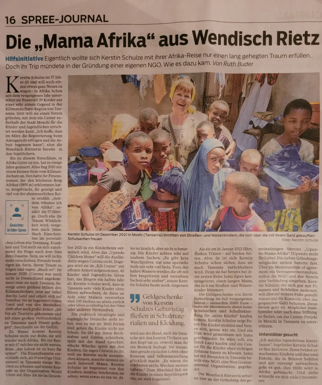 Artikel vom 16.02.2022 von Upendo-Mama-Afrika